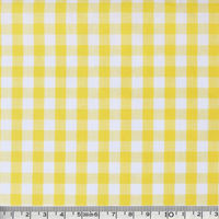40sギンガムチェック 大 巾110cm×10m切売カット イエロー B53000Z-303-10M 1セット(巾110cm×10（直送品）