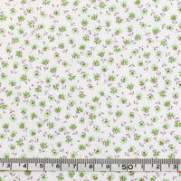 日本紐釦貿易 花柄プリント ブロード生地 巾112cm×7m切売カット グリーン系 B6100Z-3-1-7M 1セット(巾112cm×7m（直送品）