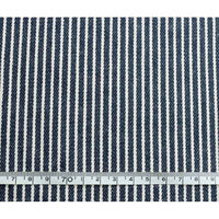 ヒッコリーストライプ柄生地 110cm幅×9m切売カット 3A紺/白 ICH1015-3A ICH1015-3A-9M（直送品）