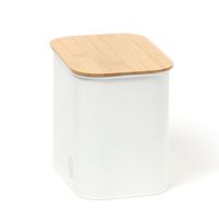 木の蓋ランドリーコンテナ M HOUSEHOLD GOODS ホワイト studio CLIP