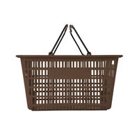 ベストコ　ベストコ 買い物かご バスケット ポリプロピレン製 収納 ブラウン　MA-4114　1個