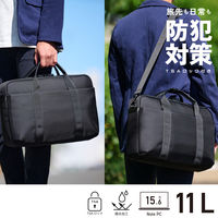 エレコム ビジネスバッグ 防犯 ブリーフケース 11L 15.6インチPC収納可 ブラック BMーCBSC01BK 1個