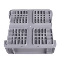 積水テクノ成型　コンテナ　ＴＰー331Ｆ（底面フラットタイプ）　グレー　TP331FH　1個