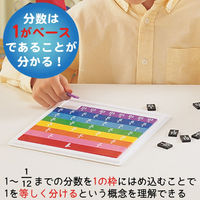 Learning　Resources　分数学習　レインボー　プラスチックタイル　ケース付き　LER0615　1個