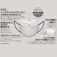 白元アース 快適ガードプロ ふつうサイズ グレースタイル 曇りにくい　使い捨て　バイカラー　プリーツマスク 1袋（15枚入）