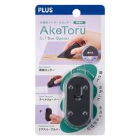 プラス カッター 多機能ダンボールカッター 開梱用 アケトル 本体 ブラック 36753 1セット（1個×5）