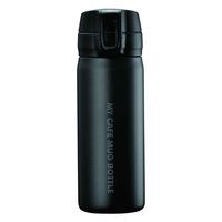 パール金属 水筒 350ml マイカフェマグ ワンタッチマグボトル 保温 保冷 ブラック 443906 1個（直送品）