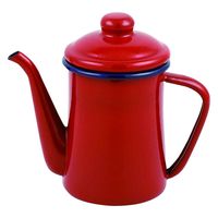 パール金属 コーヒーポット 600ml ホーロー レッド 445596 1個（直送品）