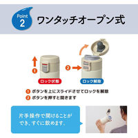 菊屋(KK) 軽量 ワンタッチボトル 480ml アイボリー 4582451305034 1個（直送品）