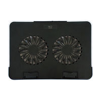 ナカバヤシ ノートPCクーラー　2WAY　2FAN　スタンダード　11～15.6インチ対応 NSFー09BK 1個