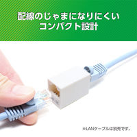 ナカバヤシ LANケーブル延長アダプタ　マグネット付　カテゴリー5e対応 CARー855M 1個