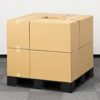 【160サイズ】現場のチカラ 1100×1100パレット積載向けダンボール 1段：4箱 676×396×439mm 1セット（50枚） オリジナル