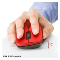 サンワサプライ  静音Bluetoothマウス（サイドホイール付き・5ボタン・レッド） MA-BBS523R（直送品）