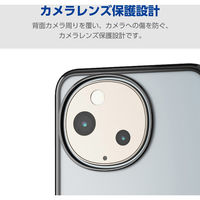 AQUOS sense9 SH-53E ケース ソフト 衝撃吸収 メタリックブラック PM-S244UCTMBK エレコム 1個（直送品）