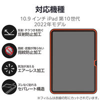 iPad 2024 用 フィルム アンチグレア 固定シール付 指紋軽減 TB-A24RFLA エレコム 1個