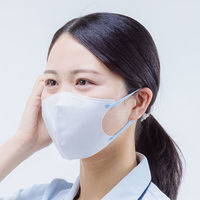 リーブル 3Dバイカラーマスク ホワイト×ブルー No.2876-BL 使い捨て　不織布　立体マスク　1箱（50枚入）