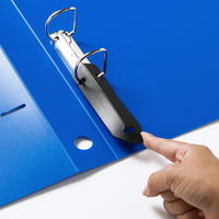 【旧品】アスクル　Ｄ型ツイストリングファイル　A4タテ　2穴　背幅47mm　ブルー　10冊　 オリジナル