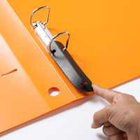 【旧品】アスクル　Ｄ型ツイストリングファイル　A4タテ　2穴　背幅47mm　オレンジ　10冊 オリジナル