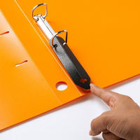 【旧品】アスクル　Ｄ型ツイストリングファイル　A4タテ　2穴　背幅36mm　オレンジ　30冊 オリジナル