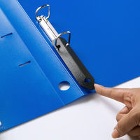 【旧品】アスクル　Ｄ型ツイストリングファイル　A4タテ　2穴　背幅36mm　ブルー　30冊 オリジナル