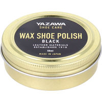 矢澤 YAZAWA SHOE CARE ワックスシューポリッシュ ブラック 50mL 4947237830214 1個