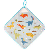 ループ付きウォッシュタオル　コミックディノ　WO459700　1組（3枚：柄違い3種×1）