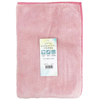 マイクロファイバー　シェリーカラー　バスタオル　ピンク BO490702 1セット（5枚）