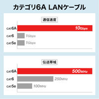 サンワサプライ カテゴリ6A LANケーブル（スリム、やわらか、ツメ折れ防止コネクタ） KBーSL6AYSー005BL 1本