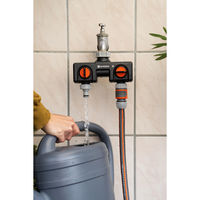 【散水用品】GARDENA 蛇口分岐コネクターセット 2口分岐 散水 08193-20 1台
