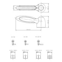 カクダイ パドルレバー/ブルー 793-610 1個（直送品）