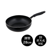 ベストコ フライパン 深型 28cm IH ガス火対応 ブラック NQー0363 1個
