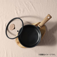LIV PLUS CAROTE（カローテ） 片手鍋 蓋付 20cm IH ガス火対応 ブラック NMー5108 1個