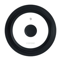 LIV PLUS CAROTE（カローテ） ガラス蓋 18cm 20cm 22cm 兼用 ブラック NMー5112 1個