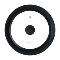 LIV PLUS CAROTE（カローテ） ガラス蓋 24cm 26cm 28cm 兼用 ブラック NMー5113 1個