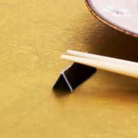 スリム箸置き ブラック 1セット（1個×2） LAKOLE/ラコレ