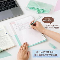 プラス パスティ ルーズリーフバインダー リングタイプ B5 マスカットグリーン 97083 1冊