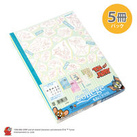 日本ノート トムとジェリーhang out セミB5 6.5mm30枚5柄セット U18705 1パック(5柄入)