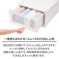 【引き出し収納】　天馬　フィッツケース アドバンス 74ー39M　ホワイト/クリア　幅39.0×奥行74.0×高さ23.0cm　1セット（1個×4）