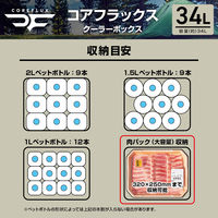 JEJアステージ COREFLUX コアフラックス クーラーボックス 34L　インディゴグレー 1個