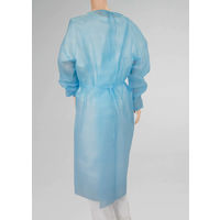 オオサキメディカル アイソレーションガウン ゴム袖 ブルー 51057  不織布　使い捨て　感染予防　1袋（10枚入）