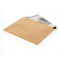 HEIKO 紙製クッション付き宅配平袋 茶 260×200mm 封かんシール付 1セット（1袋（10枚入）×5） 004192025