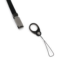 エアージェイ カラビナ&スライドネックストラップ ANP-CRS BK 1個（直送品）