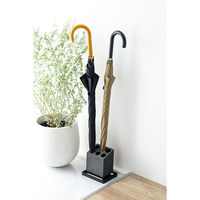 karari（カラリ） 珪藻土 アンブレラスタンド 6本用斜め ブラック 傘立て 1個 アネスティカンパニー