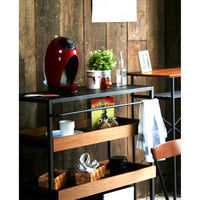 【アウトレット】ICHIBA（市場） Anthem アンセム ワゴンラック 幅850×奥行420×高さ900mm ANW-2838BR 1台（直送品）