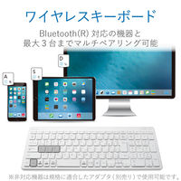 エレコム Bluetoothコンパクトキーボード/パンタグラフ式/薄型/マル TK-FBP101WH 1個（直送品）