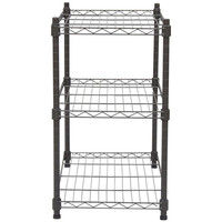 エイ・アイ・エス スチールラックセット3段 ダークブラウン 幅600×奥行350×高さ600mm MSR-6060DBR 1台（直送品）