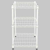 エイ・アイ・エス スチールラックセット3段 ホワイト 幅600×奥行350×高さ600mm MSR-6060WH 1台（直送品）