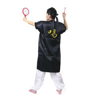 アーテック サテンロングハッピ黒(襟赤)L(ハチマキ赤付) 2339 1枚