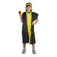 アーテック サテンロングハッピ黒（黄襟）S（ハチマキ付） 2363（直送品）