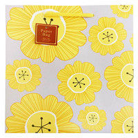 デザイン紙袋M フラワー_イエロー FLY-M 10個 エヒメ紙工（直送品）